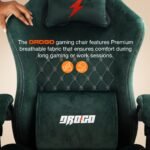 Drogo AeroX Gaming Chair with Luxurious Suede Fabric, Armrest, Neck & Lumbar Pillow - Image 34