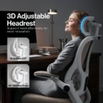 Drogo Ergonomic Office Chair for Work from Home with Breathable Mesh, Flip-up Armrest - Image 21