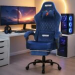 Drogo AeroX Gaming Chair with Luxurious Suede Fabric, Armrest, Neck & Lumbar Pillow - Image 10