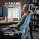 Drogo Ergonomic Office Chair for Work from Home with Breathable Mesh, Flip-up Armrest - Image 6