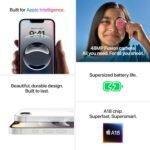 iPhone 16e 128 GB: Built for Apple Intelligence, A18 Chip, Supersized Battery Life, 48MP Fusion. Camera, 15.40 cm (6.1″) Super Retina XDR Display; Black - Image 17