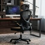 Drogo Ergonomic Office Chair for Work from Home with Breathable Mesh, Flip-up Armrest - Image 10