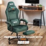 Drogo AeroX Gaming Chair with Luxurious Suede Fabric, Armrest, Neck & Lumbar Pillow - Image 36
