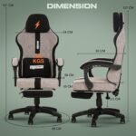 Drogo ComfortMax Ergonomic Gaming Chair with Breathable Fabric, Adjustable Neck - Image 25