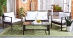 Mesa Outdoor Garden Balcony Sofa Set 2 Seater , 2 Single Seater 1 Center Table Set (Cream) - Image 9