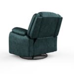 Avalon Rocking & Rotating Midnight Blue Single Seater Suede Fabric Recliner - Image 13