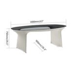 Homela Outdoor Patio Seating Set 4 Chairs and 1 Table Set (Tan + White) - Image 9