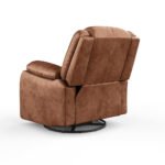 Avalon Rocking & Rotating Desert Orange Single Seater Suede Fabric Recliner - Image 13