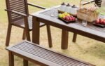 Alfresco Outdoor Dining Table With 4 Arm Chairs And Bench - Image 6