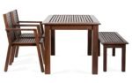 Alfresco Outdoor Dining Table With 4 Arm Chairs And Bench - Image 8