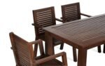 Alfresco Outdoor Dining Table With 4 Arm Chairs And Bench - Image 9