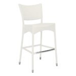 Aysel Outdoor Patio Bar Chair 2 Chairs For Balcony (White) - Image 7