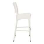 Aysel Outdoor Patio Bar Chair 2 Chairs For Balcony (White) - Image 8