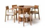 Andaman 4 Seater Round Dining Table Set - Image 3