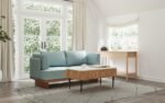 Anish 2 Seater Sofa Blue - Image 3