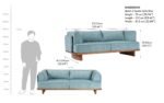 Anish 3 Seater Sofa Blue - Image 5