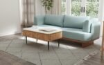 Anish 3 Seater Sofa Blue - Image 6