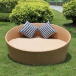 Vea Outdoor Poolside Sunbed With Cushion Daybed ( Honey) - Image 2