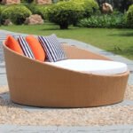 Vea Outdoor Poolside Sunbed With Cushion Daybed ( Honey) - Image 3