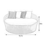 Vea Outdoor Poolside Sunbed With Cushion Daybed ( Honey) - Image 4