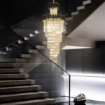 Black Geminus Long Crystal Chandelier - Image 4