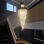 Black Geminus Long Crystal Chandelier - Image 6