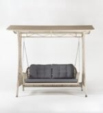 Ezio Double Seater Hanging Swing With Stand For Balcony, Garden Swing (Cream) - Image 3