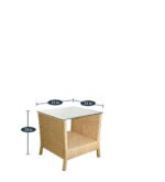 Babai Outdoor Patio Seating Set 2 Chairs and 1 Table Set (Cream) - Image 7