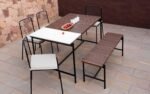 Covent Garden Outdoor Dining Table With 4 Chairs and Bench - Image 3