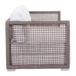 Coco Outdoor Sofa Set 3 Seater , 2 Single seater and 1 Center Table (White+ Brown) - Image 6