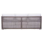 Coco Outdoor Sofa Set 3 Seater , 2 Single seater and 1 Center Table (White+ Brown) - Image 4