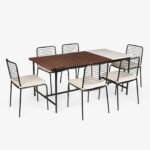 Covent Garden Outdoor Dining Table With 6 Chairs - Image 2