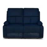 Nilkamal Matt 2 Seater Recliner Sofa with Cup Holder (Blue) - Image 2