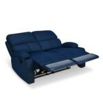 Nilkamal Matt 2 Seater Recliner Sofa with Cup Holder (Blue) - Image 9