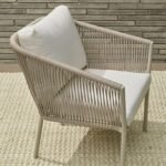 Chimp Outdoor Patio Seating Set 2 Chairs and 1 Table Set (Cream) Braided & Rope - Image 5