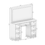 Vanrste White Vanity Table with| Makeup Vanity with Storage Drawers | Vanity Desk with Lighted Mirror for Women - Image 2
