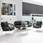 Seibi Outdoor Garden Balcony Sofa Set 2 Seater , 2 Single Seater 2 Center Table Set Braided and Rope - Image 8