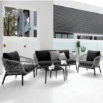 Seibi Outdoor Garden Balcony Sofa Set 2 Seater , 2 Single Seater 2 Center Table Set Braided and Rope - Image 5