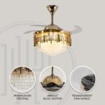 Golden Mamba Chandelier Ceiling Fan with Remote Control - Image 21