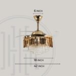Golden Mamba Chandelier Ceiling Fan with Remote Control - Image 22
