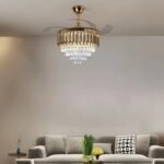 Golden Mamba Chandelier Ceiling Fan with Remote Control - Image 2