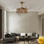 Golden Mamba Chandelier Ceiling Fan with Remote Control - Image 6