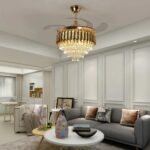 Golden Mamba Chandelier Ceiling Fan with Remote Control - Image 4