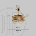 Golden Mamba Chandelier Ceiling Fan with Remote Control - Image 10