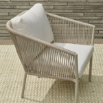 Kalpa Outdoor Patio Seating Set 2 Chairs and 1 Table Set (Beige) Braided & Rope - Image 3