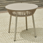 Kalpa Outdoor Patio Seating Set 2 Chairs and 1 Table Set (Beige) Braided & Rope - Image 4