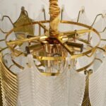 Gratus Luxe White Glass Leaf Chandelier - Image 6