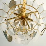 Gratus Luxe White Glass Leaf Chandelier - Image 7