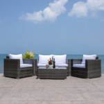 Power Outdoor Sofa Set 2 Seater , 2 Single seater and 1 Center Table Set (White) - Image 11