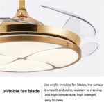 Invisible Chandelier Ceiling Fan with Remote Control - Image 4